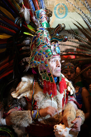 Shaman at an Aztec Celebration in the National Museum of Anthropology, Chapultepec Park, Mexico City