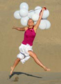 Girl Running with Balloons, Gran Canaria Fashion Shoot